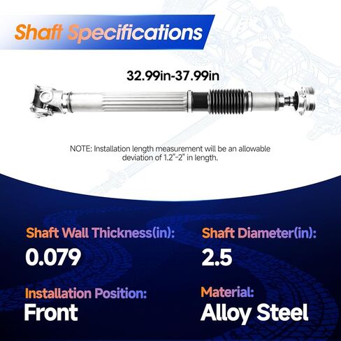 Front Drive Shaft Prop Shaft Driveshaft Assembly Fit for Jeep JK JL Wrangler 2012-2017 3.6L Manual Trans| JK Wrangler 2007-2011 3.8L, OE 52853317AE in Kuwait