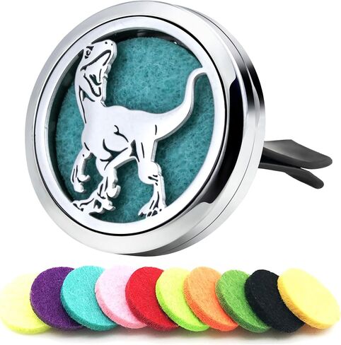 Azneck Car Essential Oil Diffuser Vent Vent Clip Diffuser Diffuser Clips Dinosaur Air Criter 10 Pads Car Accessories for Women Gifts in Kuwait