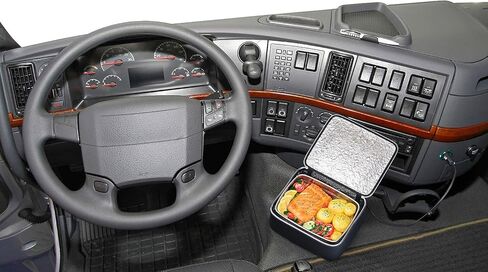Skywin Portable Car Food Warmer with Vehicle Plug, Car Microwave Alternative, Mini Electric Heated Oven Lunch Box for Vehicle, Like Car, Truck, Includes Stainless Steel Container in Kuwait