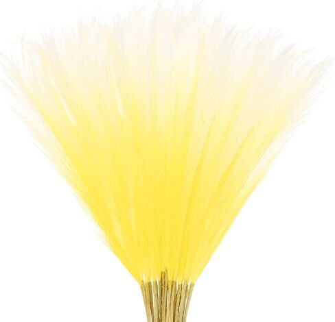 20-Pack Faux Pampas Grass 21.7 Inch/55cm Small Fake Fluffy Pampas Grass Decor Pampas Grass Branches Vase Filler for Home/Wedding/Vase/Office/Party [Yellow Gradient] in Saudi Arabia