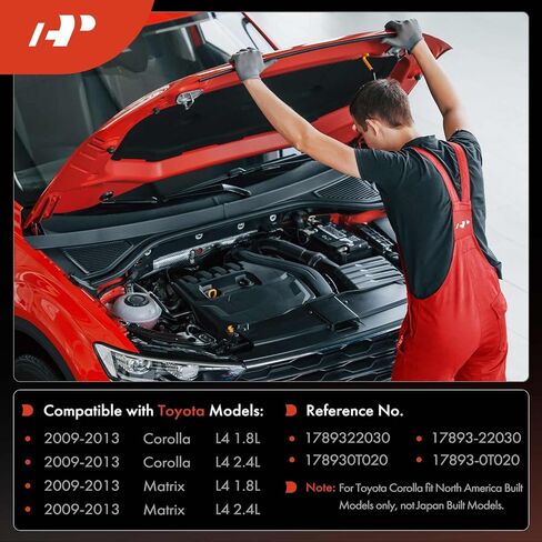 A-Premium Engine Air Cleaner Intake Resonator Compatible with Toyota Corolla 2009-2013 1.8L, Corolla 2009-2010 2.4L, Matrix 2009-2013 1.8L, Matrix 2009-2013 2.4L in Kuwait