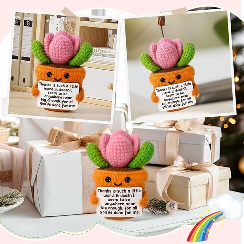 Funny Leaving Gifts for Women Men | Crochet Succulent with Humor Message | Cute Office Desk Decor, Novelty Coworker Friend Farewell Retirement Gag Gift Heartbreak,Goodbye Breakup in Saudi Arabia