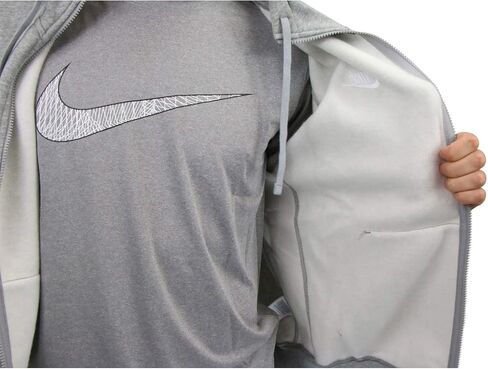 Nike Men's Sportswear Club Fleece Full Zip Hoodie, Fleece Zip-Up Hoodie Men, White/White/Black, XS in Saudi Arabia