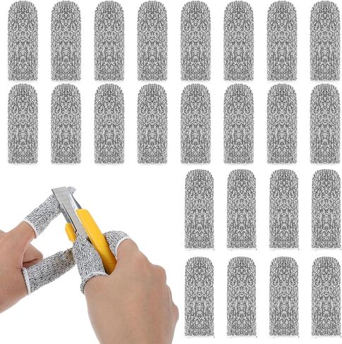 24pcs مقطوعة الأصابع المقاومة ، واقي إصبع القابل لإعادة الاستخدام الإبهام ، واقي ، واقي ، واقي إصبع مضاد للانزلاق ، حماة نحت أعمال المطبخ (رمادي) in Kuwait
