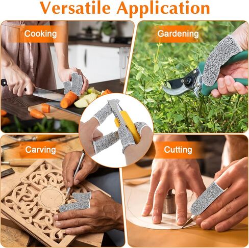 24pcs مقطوعة الأصابع المقاومة ، واقي إصبع القابل لإعادة الاستخدام الإبهام ، واقي ، واقي ، واقي إصبع مضاد للانزلاق ، حماة نحت أعمال المطبخ (رمادي) in Kuwait