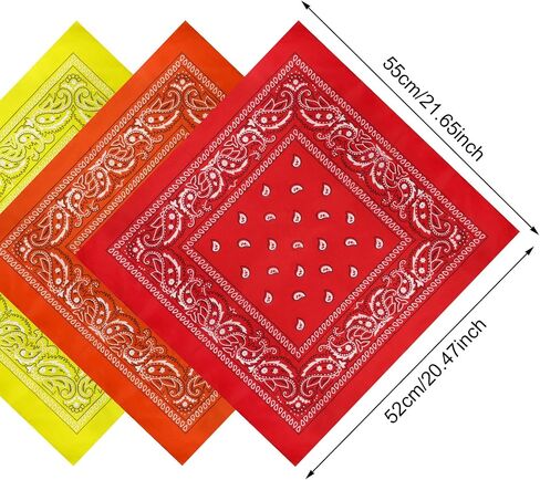 48 حزمة Bandanas للنساء الرجال رعاة البقر باندانا منديل رئيس مجلس الرأس القناع الجزء الأكبر لأزياء الحفلات in Kuwait