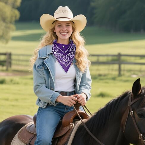 48 حزمة Bandanas للنساء الرجال رعاة البقر باندانا منديل رئيس مجلس الرأس القناع الجزء الأكبر لأزياء الحفلات in Kuwait