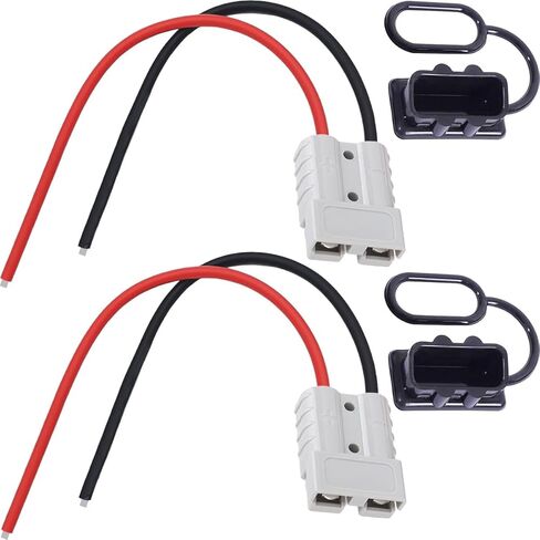 Electric Forklift Charging Plug,Battery 1 to 2 Splitter Quick Connect Disconnect Connector 50A Jumper Battery Harness 10AWG Cables Fits for Electric Forklifts, Battery Carts in Saudi Arabia