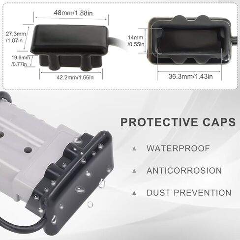Electric Forklift Charging Plug,Battery 1 to 2 Splitter Quick Connect Disconnect Connector 50A Jumper Battery Harness 10AWG Cables Fits for Electric Forklifts, Battery Carts in Saudi Arabia