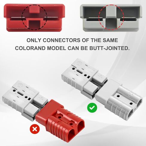 Electric Forklift Charging Plug,Battery 1 to 2 Splitter Quick Connect Disconnect Connector 50A Jumper Battery Harness 10AWG Cables Fits for Electric Forklifts, Battery Carts in Saudi Arabia