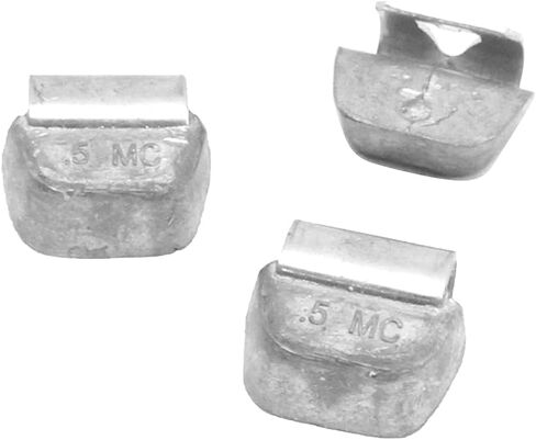 MC-Series Lead Clip on Wheel Weights Assortment, Accurate Tolerances, 0.50 oz, 50 Pcs/Box, Suitable for Full-Size Pickups, SUVs, Vans, and Passenger Cars in Saudi Arabia