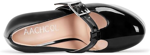 Aachcol Womens Platform Mary Jane Pumps Chunky Block T-Strap High Heels Round Toe Prom Dress Shoes 5.9 Inches Heels in Saudi Arabia