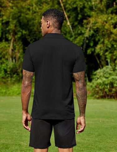 COOFANDY Men's Polo Shirts Short Sleeve Moisture Wicking Golf Shirt Fashion Casual Collared T-Shirt in Saudi Arabia