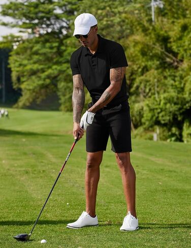 COOFANDY Men's Polo Shirts Short Sleeve Moisture Wicking Golf Shirt Fashion Casual Collared T-Shirt in Saudi Arabia