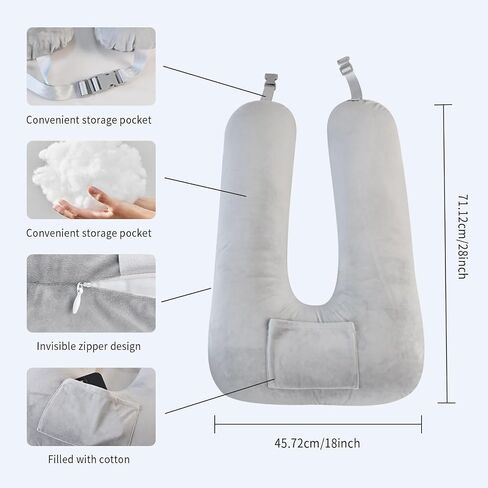 Car Pillow for Kids, Travel Pillow for Car, Toddler Travel Pillow for Sleeping Carseat Pillow for Adults, Removable and Washable Covers, Long Car Ride Essentials,Grey in Saudi Arabia