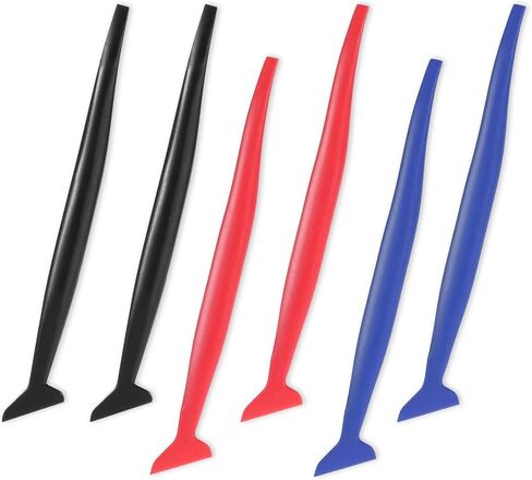 6 PCS Car Micro Squeegee Curves Slot Tint Tool Set 3 في 1 أدوات التغليف فينيل تلقائية فينيل تغلف مقطورات صغيرة مرنة مع صلابة مختلفة لتثبيت تلتفات السيارة in Kuwait
