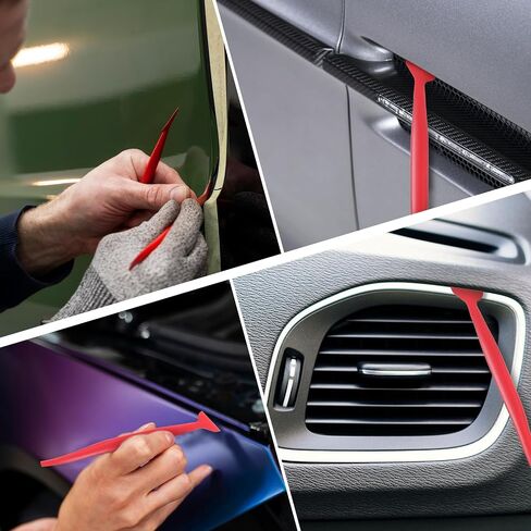 6 PCS Car Micro Squeegee Curves Slot Tint Tool Set 3 في 1 أدوات التغليف فينيل تلقائية فينيل تغلف مقطورات صغيرة مرنة مع صلابة مختلفة لتثبيت تلتفات السيارة in Kuwait