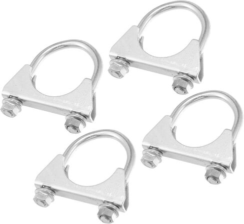 مشابك عادم Clamp Clamp/كاتم الصوت للسيارة RV Truck Boat/DANENT MILD Steel 1.75 "ID 45mm/4 PCS Silver Tone Pluty in Saudi Arabia