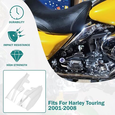Motorcycle Air Deflector Heat Shield Fit for Harley Touring Road Glide Electra Glide Road King Street Glide 2001-2008 (Black) in Kuwait