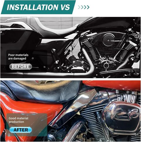 Motorcycle Air Deflector Heat Shield Fit for Harley Touring Road Glide Electra Glide Road King Street Glide 2001-2008 (Black) in Kuwait