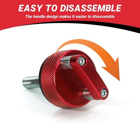 Quick Release Aluminum Hardtop Bolts, Thumb Screws for Hardtop Removal, Compatible with 2007-2018 Wrangler JK, 2018-2022 JL & Gladiator JT, Durable Alloy, Red/Black/Blue, 6-Pack (Red) in Saudi Arabia