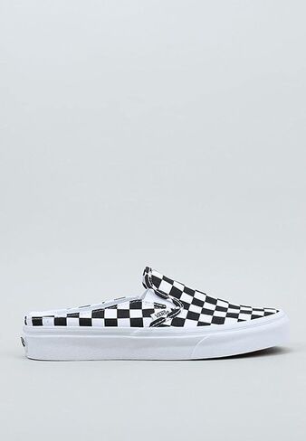 Vans Men's Classic Slip On Sneaker, (Mule) Checkerboard Black/True White, Size in Saudi Arabia