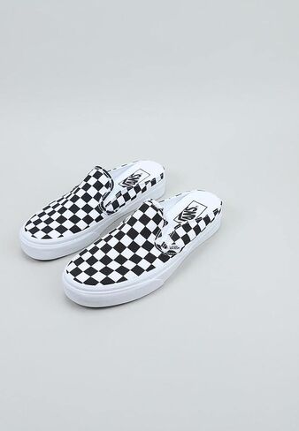 Vans Men's Classic Slip On Sneaker, (Mule) Checkerboard Black/True White, Size in Saudi Arabia