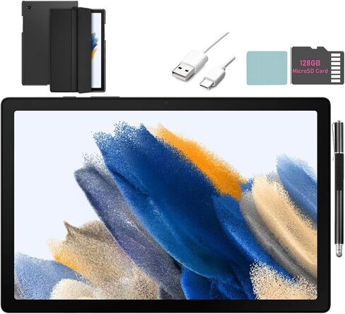 Samsung Galaxy Tab A8 10.5-inch Touchscreen (1920x1200) Wi-Fi Tablet Bundle, Octa-Core Processor, 3GB RAM, 32GB Memory, Bluetooth, 128GB MicroSD Card, Android 11 OS in Kuwait