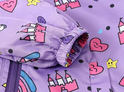 Toddler Girls Boys Cartoon Lightweight Jackets Spring Hooded Windbreaker Summer Zip Up Outerwear in Kuwait