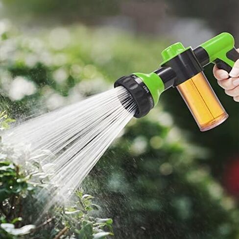Car Soap Foam Gun,Water Hose Soap Dispenser,Car Wash Foam Gun,Spray Nozzle Sprayer Gun High Pressure Foam Water Spray Gun 8 Spray Patterns Built-in Soap Dispenser in Saudi Arabia