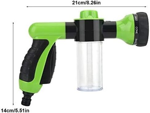 Car Soap Foam Gun,Water Hose Soap Dispenser,Car Wash Foam Gun,Spray Nozzle Sprayer Gun High Pressure Foam Water Spray Gun 8 Spray Patterns Built-in Soap Dispenser in Saudi Arabia