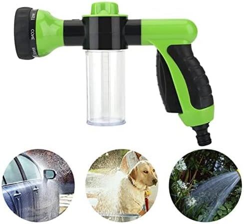 Car Soap Foam Gun,Water Hose Soap Dispenser,Car Wash Foam Gun,Spray Nozzle Sprayer Gun High Pressure Foam Water Spray Gun 8 Spray Patterns Built-in Soap Dispenser in Saudi Arabia