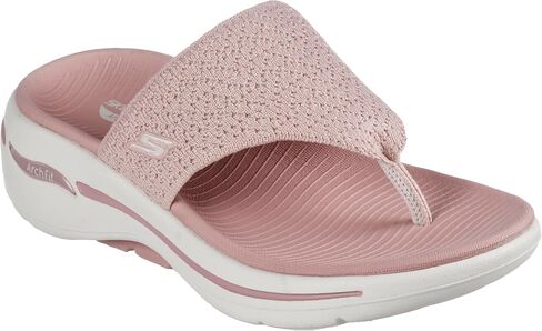 Skechers Go Walk Arch Fit Knit 3 Point Sandal Mauve 6 B (M) in Saudi Arabia