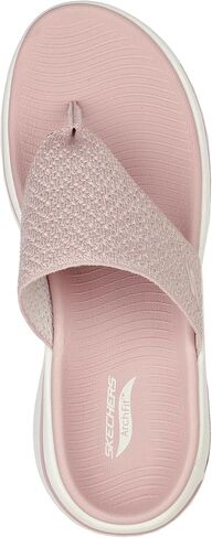 Skechers Go Walk Arch Fit Knit 3 Point Sandal Mauve 6 B (M) in Saudi Arabia