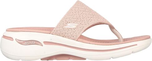 Skechers Go Walk Arch Fit Knit 3 Point Sandal Mauve 6 B (M) in Saudi Arabia