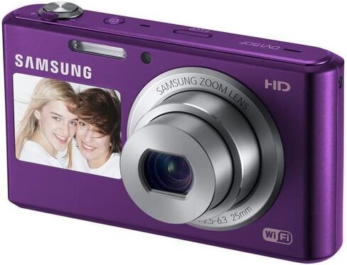 Samsung DV150F 16.2MP Smart WiFi Digital Camera with 5x Optical Zoom and 2.7" main and 1.48" front Dual LCD Screens (White) in Saudi Arabia