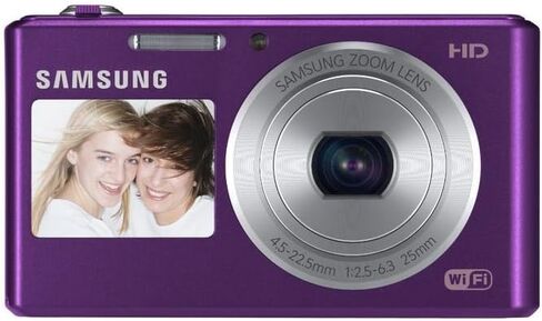 Samsung DV150F 16.2MP Smart WiFi Digital Camera with 5x Optical Zoom and 2.7" main and 1.48" front Dual LCD Screens (White) in Saudi Arabia