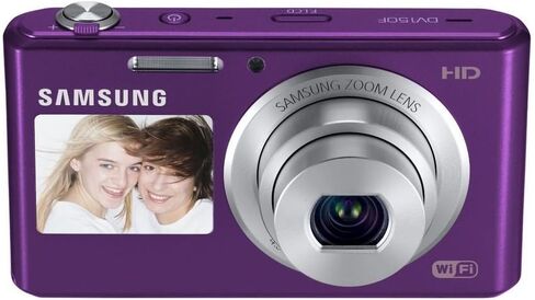 Samsung DV150F 16.2MP Smart WiFi Digital Camera with 5x Optical Zoom and 2.7" main and 1.48" front Dual LCD Screens (White) in Saudi Arabia