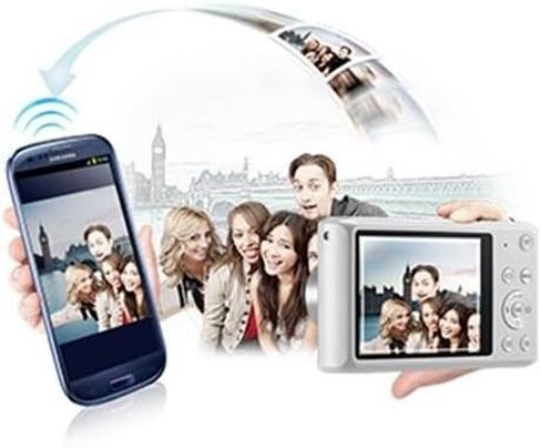 Samsung DV150F 16.2MP Smart WiFi Digital Camera with 5x Optical Zoom and 2.7" main and 1.48" front Dual LCD Screens (White) in Saudi Arabia