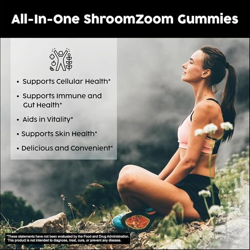 15in1 Mushroom Gummies with Lion's Mane Turkey Tail Cordyceps Reishi Chaga Sweet Toot Maitake Meshima Poria Cocos Shiitake Tremella, Oyster Agaricus Mushrooms for Men and Women Supplement - 2Pack in Saudi Arabia