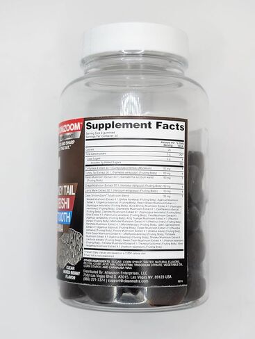 15in1 Mushroom Gummies with Lion's Mane Turkey Tail Cordyceps Reishi Chaga Sweet Toot Maitake Meshima Poria Cocos Shiitake Tremella, Oyster Agaricus Mushrooms for Men and Women Supplement - 2Pack in Saudi Arabia