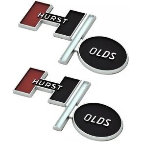 2Pc Hurst Olds H/O Emblem 3D Badge Logo Nameplate Fit for 1969-77 Hurst Olds Models