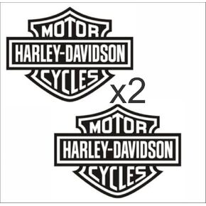 2 PC Harley Moto Davidson Biker Sticker #1 | شريط الدراجات النارية وملصق الدرع | زجاجات المياه ، الخوذة ، الكمبيوتر المحمول ، ملصق سيارة | 4.5 "× 3.5"
