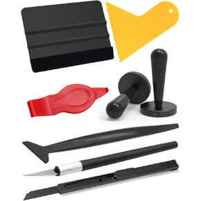 Spanno Car Vinyl Wrap Tool Kit - Includes Squeegees, Magnets, Knives and More