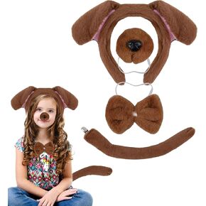 Golden Lion Mane Costume Kit - Soft Plush Ears, Headband, Tail & Paw Gloves