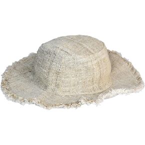 Hemp Blend Vintage Sun Hat w/Shapeable Brim Beige