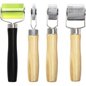 4pcs Car Sound Roller, Car Audio Sound Deadener Application Interior Accessories Metal Installation Tool Seam Roller