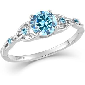Celtic Knot Ring for Women 925 Sterling Silver Promise Ring for Her