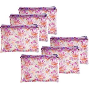 6PCS Patterned Zipper Pouch with Watermelon Print, Portable Mini Coin Purse, Clear Bag, Small Storage Bag Measuring 8.27 x 5.9 inches (Watermelon printing-6pcs-2)