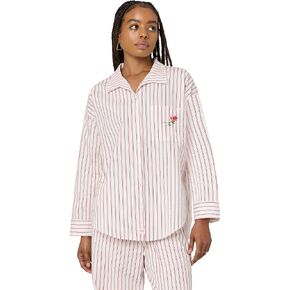florence by mills Women's Couch Date Collection Oversized Button-Down Sleep Shirt